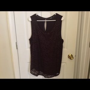 Purple Lace Tank Top